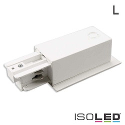 3-phase CLASSIC - side power feed, recessed mount, N-conductor right, predective connector left, white