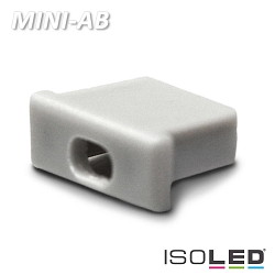 Tappo di chiusura EC224 / MINI-AB V2 isolato, con foro per il cavo, argento