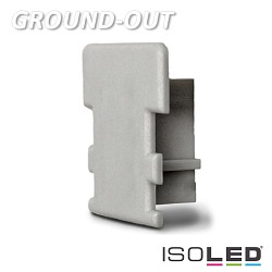 Accessory for profile GROUND-OUT10 - endcap, silver, closed