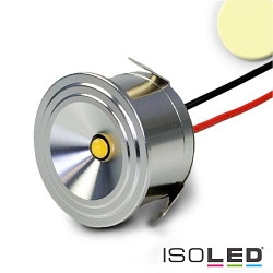 LED spot MiniAMP, IP54, 12V or 700mA,  3cm / height 1.8cm, aluminium polished / clear
