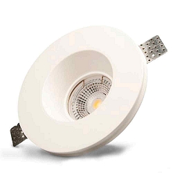 Gips-Einbaustrahler GU5.3, rund, r�ckversetzt, wei�