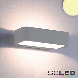 LED Außenwandleuchte Up&Down, eckig, 1x7W CREE, IP54,3000K 310lm 120°, Aluminium, Silber