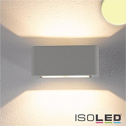 LED Außenwandleuchte Up&Down, eckig, 4x3W CREE, IP54, 3000K 490lm 120°, Aluminium, Silber