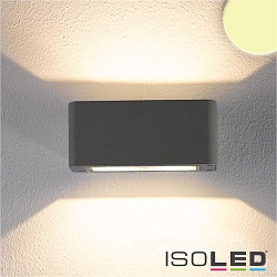 LED Außenwandleuchte Up&Down, eckig, 4x3W CREE, IP54, 3000K 490lm 120°, Aluminium