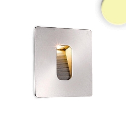 Outdoor LED Wandeinbauleuchte, IP65, eckig, Abstrahlung nach unten, 3W 3000K 100lm 60, inkl. Einputzdose