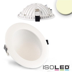 LED recessed downlight LUNA, indirect lightbeam, IP20, not dimmable, white, 12W 2700K 675lm 120