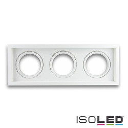 recessed mounting frame AR111, angular, swivelling, incl. fastening ring, die-cast aluminium, 3-flames