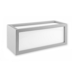 Luminaire mural BOX-II E27 IP54, blanche gradable
