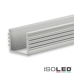 LED Aufbauprofil SURF12 BORDERLESS, Aluminium, 200cm, Alu eloxiert