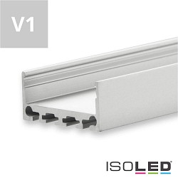 LED surface mount profile SURF24 FLAT V1, aluminium, 200cm, anodized aluminium