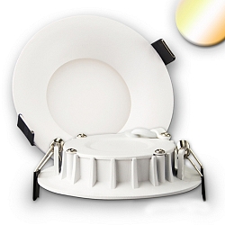 Downlight plat IP20, blanche gradable