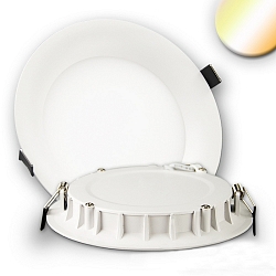 Downlight plat IP20, blanche gradable