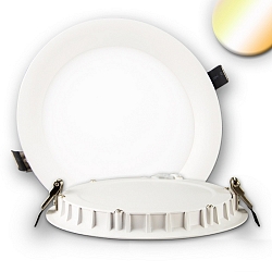 Downlight plat IP20, blanche gradable