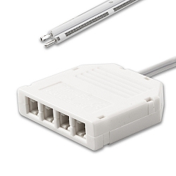 MiniAMP 60cm lace to 4-way distributor (female), max. 3A