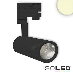 LED 3-phase track spot, 28W, 60 CRi >90, rotatable and swivelling, 3000K 2400lm, black