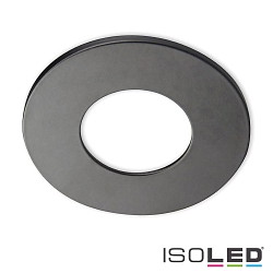 Aluminium cover for recessed spot Sys-68, round, matt black