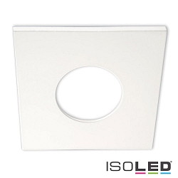 Aluminium cover for recessed spot Sys-68, angular, matt white