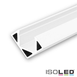 LED corner profile CORNER11, aluminium, 200cm, 200cm, white RAL 9010