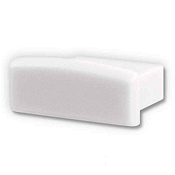 Endkappe EC35W wei fr Profil SURF12 BORDERLESS FLAT in Verbindung mit COVER3, 1 STK