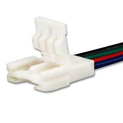 Clip-Kabelanschluss (max. 5A) fr 4-pol. IP20 Flexstripes mit 1cm Breite und Pitch-Abstand >0.8cm
