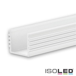 LED surface mount profile SURF12 BORDERLESS, aluminium, 200cm, white RAL 9010