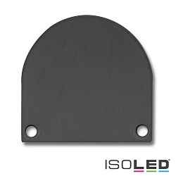 Zubehr fr SURF24 / DIVE24 FLAT mit COVER13 - Aluminium-Endkappe EC46 (2 Stk.), inkl. Schrauben, Schwarz RAL 9005