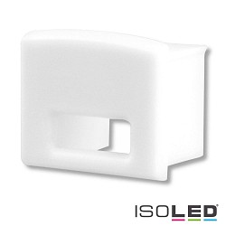 Accessory for profile SURF12 BORDERLESS with COVER3 - endcap (1 pc.), PVC, EC11W, white, with cable opening