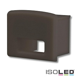 Accessory for profile SURF12 BORDERLESS with COVER3 - endcap (1 pc.), PVC, EC11B, black, with cable opening