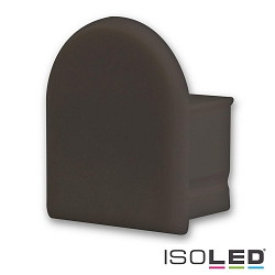 Zubehr fr Profil SURF12 BORDERLESS mit COVER5 - Endkappe (1 Stk.), PVC, EC13B, schwarz, geschlossen