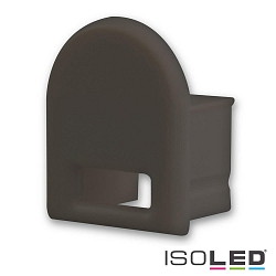 Zubehr fr Profil SURF12 BORDERLESS mit COVER5 - Endkappe (1 Stk.), PVC, EC14B, schwarz, mit Kabeldurchfhrung