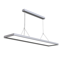 LED pendant luminaire OFFICE PRO Up+Down, UGR<19, 20+40W 4000K 6000lm 115, CRi >90, 1-10V dimmable, silver