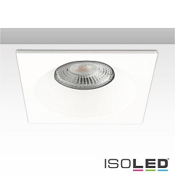 recessed mounting frame for GU10 / MR16, set back, IP54, angular, 8.5 x 8.5cm, with glass lens, excl. lamps, white