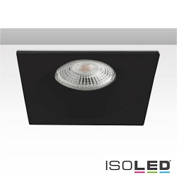 recessed mounting frame for GU10 / MR16, set back, IP54, angular, 8.5 x 8.5cm, with glass lens, excl. lamps, black
