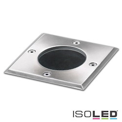 Outdoor Bodeneinbaustrahler fr GU10, IP67, begehbar, Aluminium, exkl. Leuchtmittel, Quadratisch, 10.8 x 10.8cm