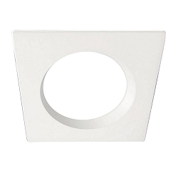 Square aluminium cover for recessed spot Sys-90, set back, white