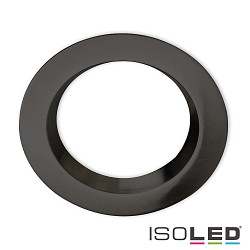 Cover Aluminium RUND rckversetzt fr Einbaustrahler Sys-90, Schwarz