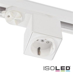 3-phase socket adapter with safety plug, max. 6A, incl. childlock ( CLASSIC + S1), white