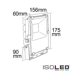 Outdoor LED Fluter PRISMATIC 20W, IP66, drehbar und schwenkbar, anthrazit