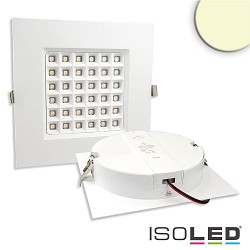 LED Downlight PRISM, UGR<19, BAP geeignet, IP54, eckig, 19 x 19cm, starre Optik, dimmbar, 18W 3000K 1950lm 90