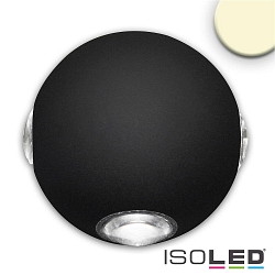 LED Auenwandleuchte Up&Down 4*1W CREE, mit Fokuslinsen, 4-seitig, IP54, 4W 32000K 350m, Aluminium, Sandschwarz