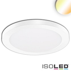 LED Aufbau-/Einbauleuchte Slim Flex, IP44, 24W, ColorSwitch 3000|3500|4000K 2040lm 120, Deckenausschnitt variabel, Wei