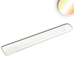 LED surface mount luminaire, IP42, length 59cm, 20W Color Switch 3000-4000K 2000lm 120, aluminium, white