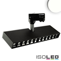 Projecteur triphas rotatif, inclinable IP20, noir  