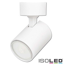 Wall- and ceiling luminaire GU10 Single, 1 flame, IP20, swivelling, excl. lamps, aluminium, matt white