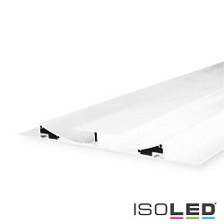 LED Trockenbau-Leuchtenprofil DOUBLE CURVE, indirektes Licht, fr 2 LED-Strips, Aluminium, 200cm, Wei RAL 9003