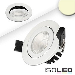 Outdoor LED Einbaustrahler CRI >90, IP65, 8cm, 8W 3000K 650lm 36, schwenkbar, dimmbar, Wei