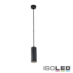 Pendant luminaire 130, round, GU10, excl. lamps, aluminium, black