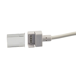 Clipped cable connection (max. 5A) for 4-pole IP68 LED strips (with 1.2cm width and pitch >0.8cm)