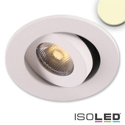 LED Einbauleuchte MiniAMP, IP40,  5.2cm, 24V DC, CRi >91, schwenkbar 30, dimmbar, 3W 3000K 300lm 50, Wei