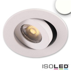 LED Einbauleuchte MiniAMP, IP40,  5.2cm, 24V DC, CRi >91, schwenkbar 30, dimmbar, 3W 4000K 310lm 50, Wei
